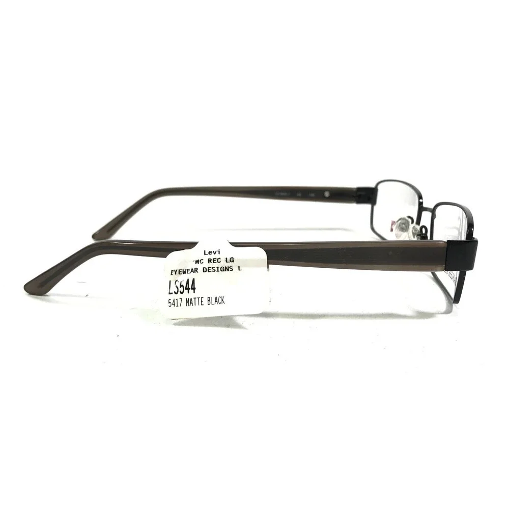 Levi's LS 544A-1 Eyeglasses Frames Black Brown Rectangular Full Rim 54-17-140